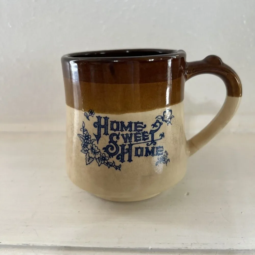 Home Sweet Home Tea Mug Primitive Folk Country